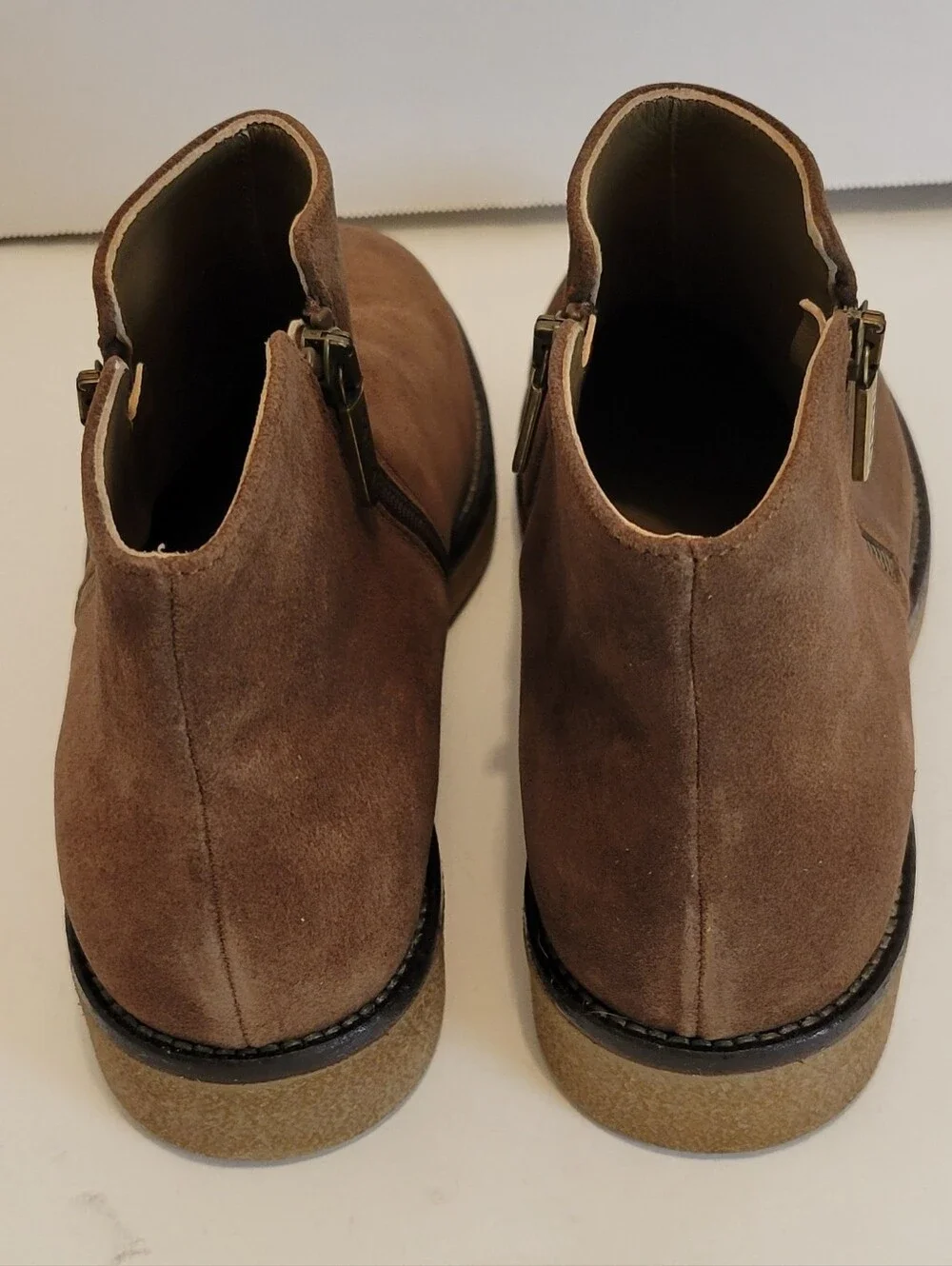 ITALEAU Foliana Waterproof Suede Ankle Boots Velour Nut EU 40.5 US 10 NIB Italy
